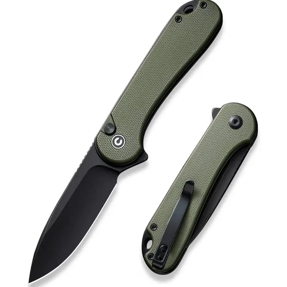 CIVIVI Button Lock Elementum II Flipper Knife G10 Handle (2.96" Nitro-V Blade) - Picture 1 of 3